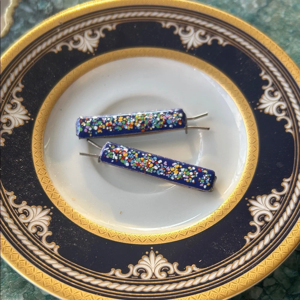 Vintage Confetti Barrettes